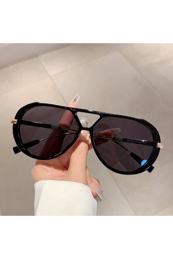 New  Fashion High-end Sense Round Face Fashion Glasses with Leopard Pattern Frame and Double-bar Design.