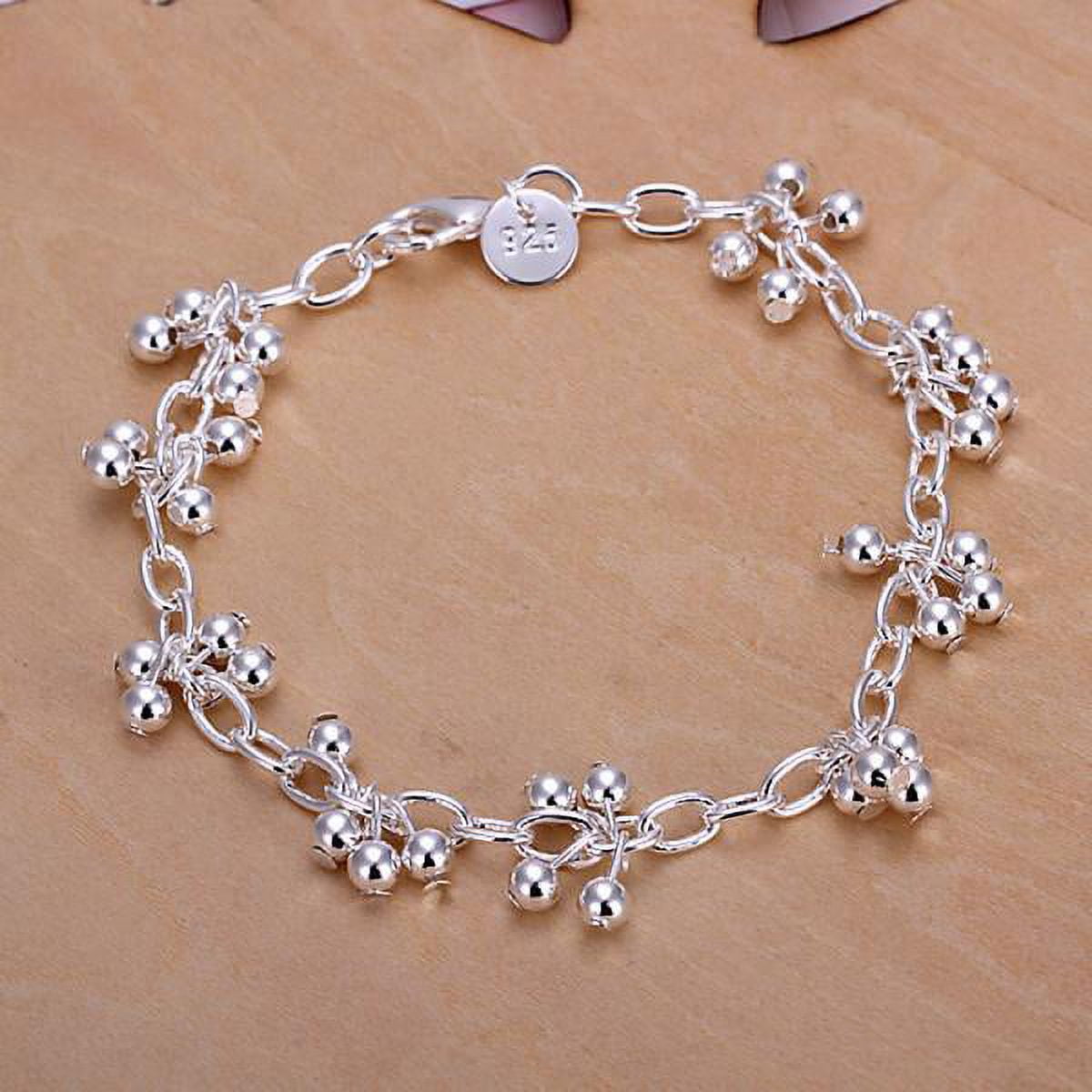 925 Sterling Silver Bracelets Charms Bead Chain Fashion Cute Nice