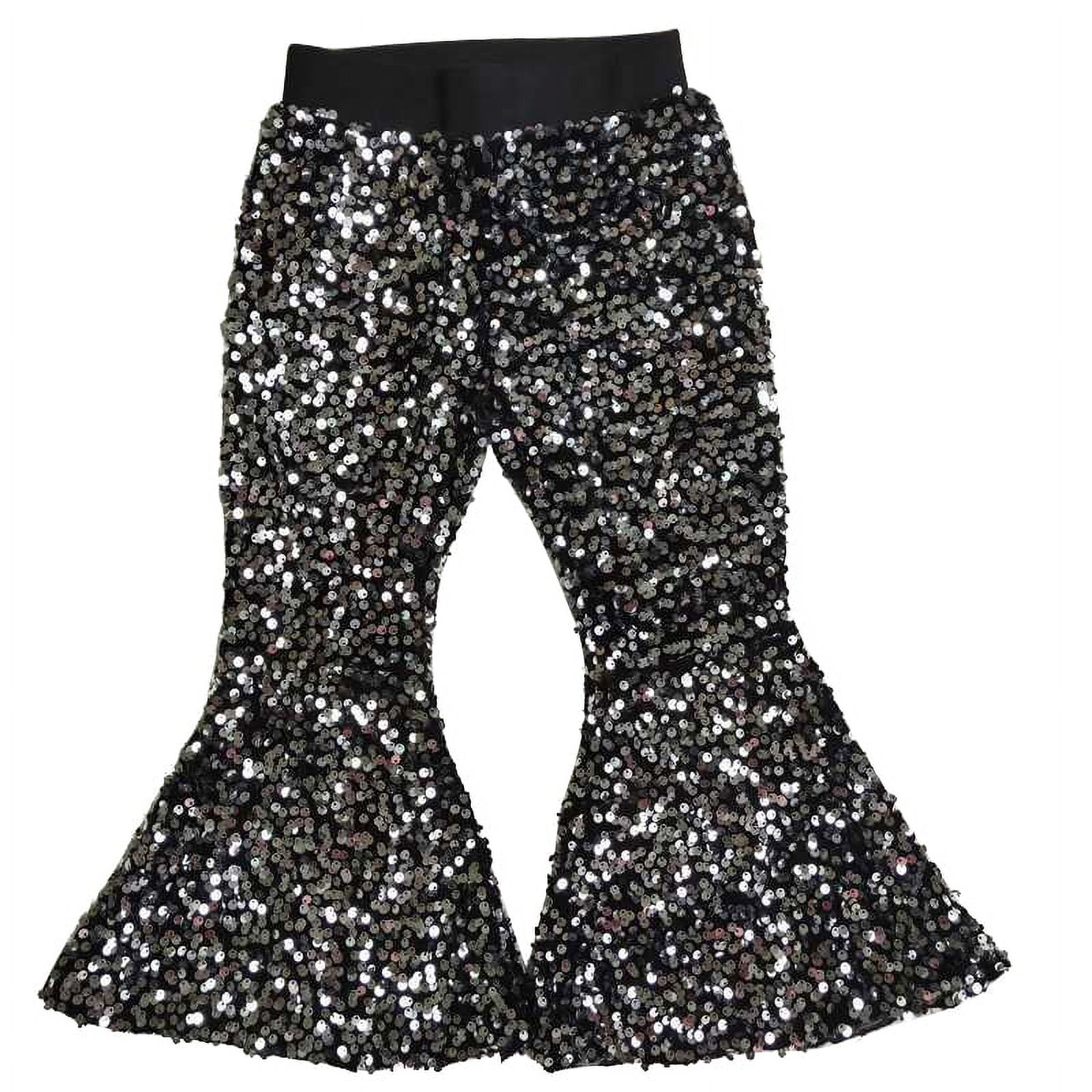 New Fashion Kids Baby Girls Fashion Shiny Sequins Bell Bottom