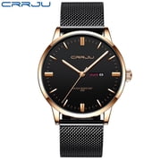 New Fashion Luxury Brand CRRJU Men Watches Mens Waterproof Stainless Steel Quartz Watch Male Clock Relogio Masculino