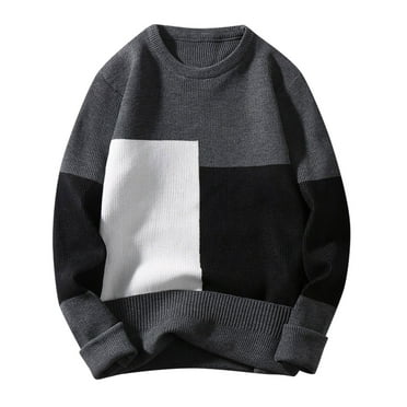New Fashion Mens Jacket Male Autumn And Winter Wool Sweater Round Neck Pullover Bottoming Shirt Color Matching All Matching High Neck Top