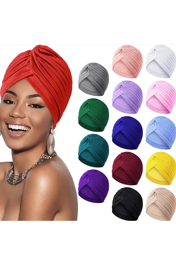 New Fashion Muslim Turban Scarf for Women Solid Color Islamic Inner Hijab Caps Pleated Hat Breathable Stretchy Indian Arab Head Wrap