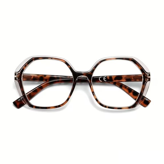 New Fashion Oversized Polygon Reading Glasses for Seniors with Blue Light Blocking Lenses