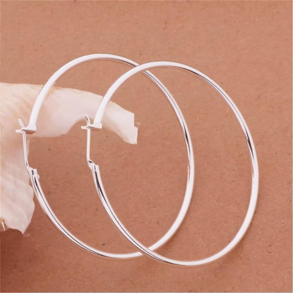 New Fashion Popular Simple Design Circle Hoop Earrings Jewelry Women Gift Sale