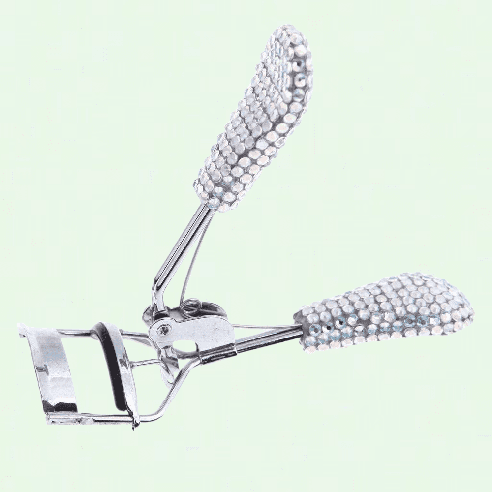 New Fashion Rhinestone Eyelash Curler with Silver Handle, Eye Clip Tool