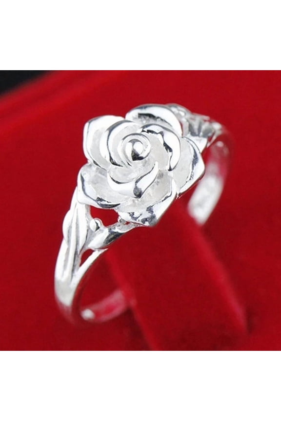 New Fashion Rose Flower Ring For Women Creative Flower Marriage Engagement Party Ring Jewelry Gift