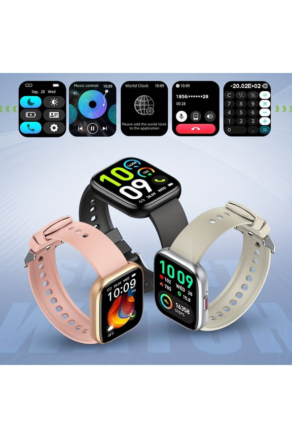 New Fashion Smart Watch-1.85 Inch Full Touch Screen, Wireless Connection, Fitness Tracker, Notification Reminder, Compatible with iPhone and Android Phones