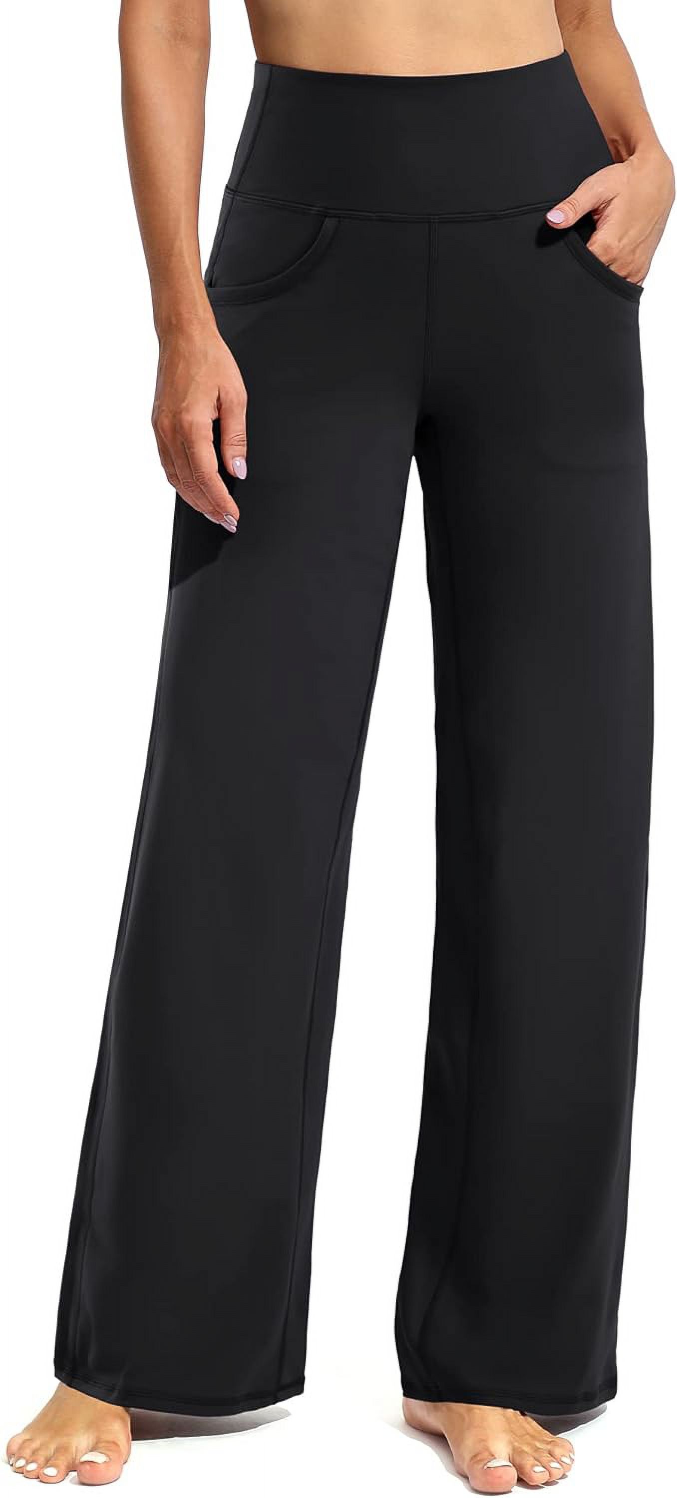 New Fashion Wide Leg Pants Women Yoga Pants with Pockets Elastic Loose Casual Sports Pants