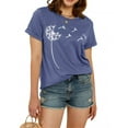 thumbnail image 1 of New Fashion Women Bohemia Dandelion Print Tee Shirt Lady Girl Short Sleeve T-shirt Boho Graphic Tee, 1 of 5