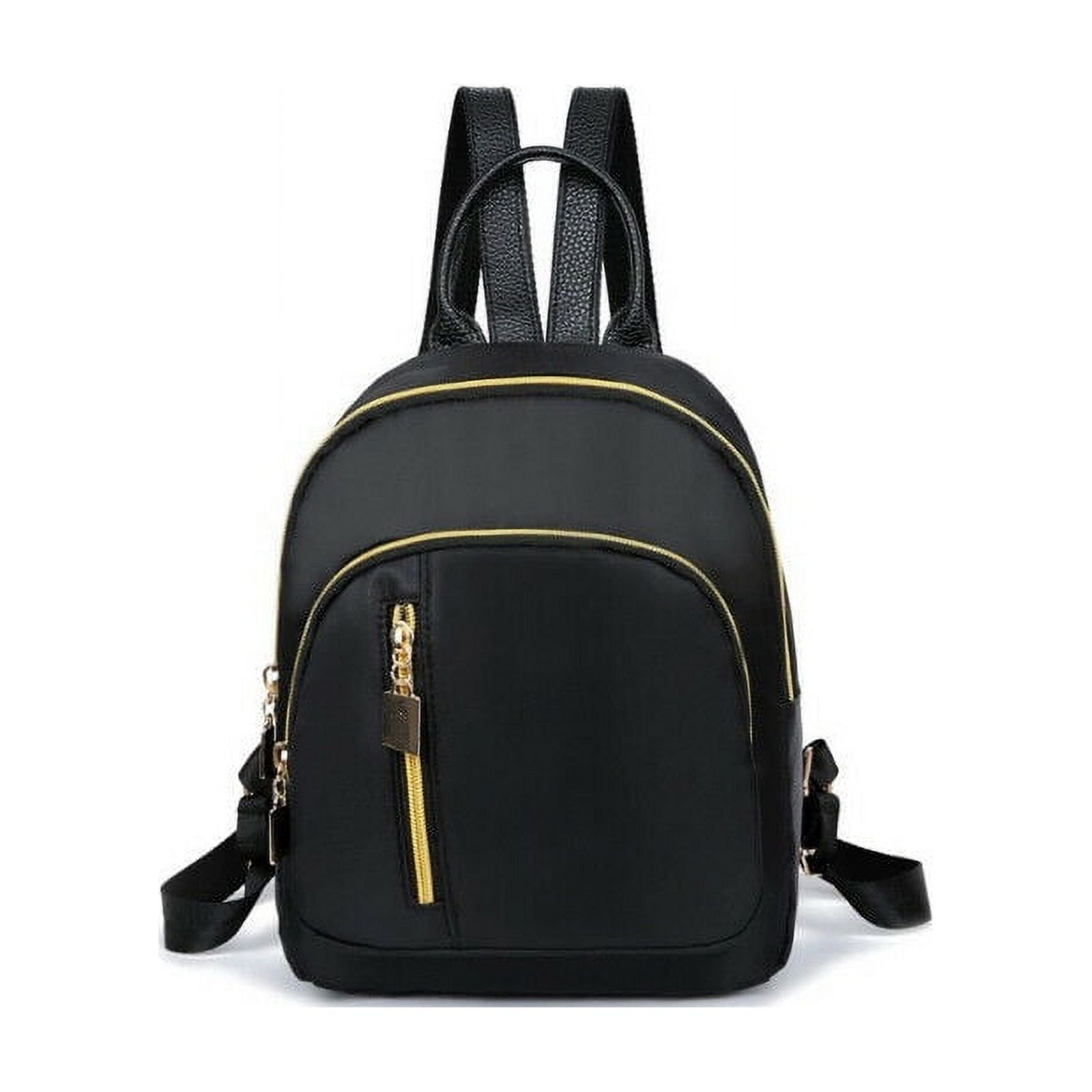 New Fashion Women Girls Black Nylon Mini Backpack Travel School ...