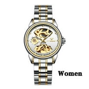 New Fashion Women Mechanical Watch Skeleton Design Top Brand Luxury Full Steel Waterproof Female Automatic Clock Montre Femme