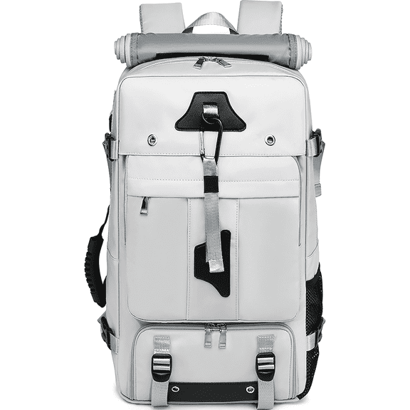 Travel Backpack 50L New Premium - Unisex Extra Large Laptop Backpack for Hiking, Climbing & Business Trips, Waterproof,,Grey