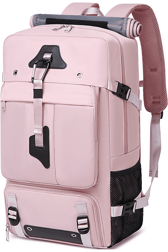 Travel Backpack 50L New Premium - Unisex Extra Large Laptop Backpack for Hiking, Climbing & Business Trips, Waterproof,Pink