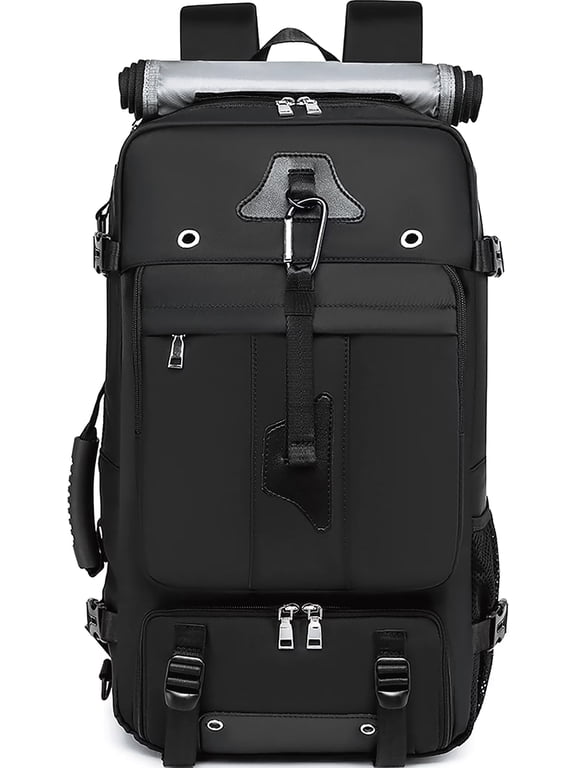 Travel Backpack 50L New Premium - Unisex Extra Large Laptop Backpack for Hiking, Climbing & Business Trips, Waterproof, Black