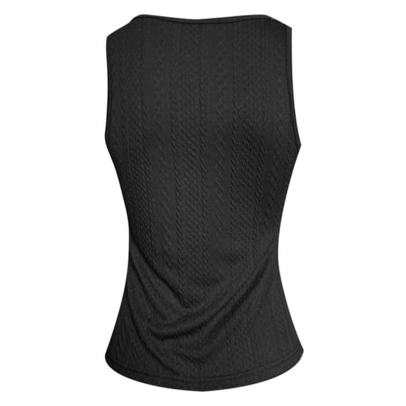 New Fashionable Beauty Sexy Solid Color Jacquard Versatile Hot Girl Vest Top Lightweight, All Season, Hand Wash, Sizes XS XL