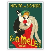 New Fashions for Women (Novità per Signora) - Mele Department Store Naples Italy - Vintage Advertising Poster by Leonetto Cappiello - Master Art Print (Unframed) 9in x 12in