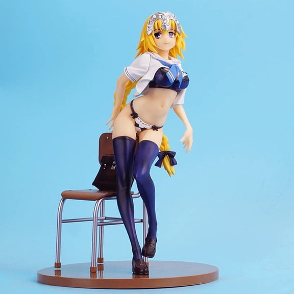 New Fate/Grand Order Jeanne D'Arc (Alter) School Uniform Ver.Character Anime Statue Figure Desktop Ornament Popular Decorations Fan Souvenirs Creative Gift Collection 22cm/8.6inchwhite