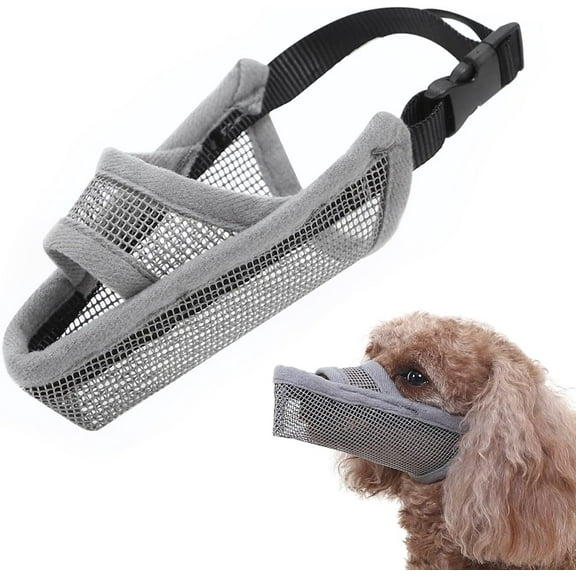 New Felix Dog Muzzle for Small Medium Large Dogs Chiahuahua Dachshund Beagle Poodle Labrador, Breathable Mesh Pet Muzzle for Biting Chewing Scavenging, Allow Drinking and Feeding