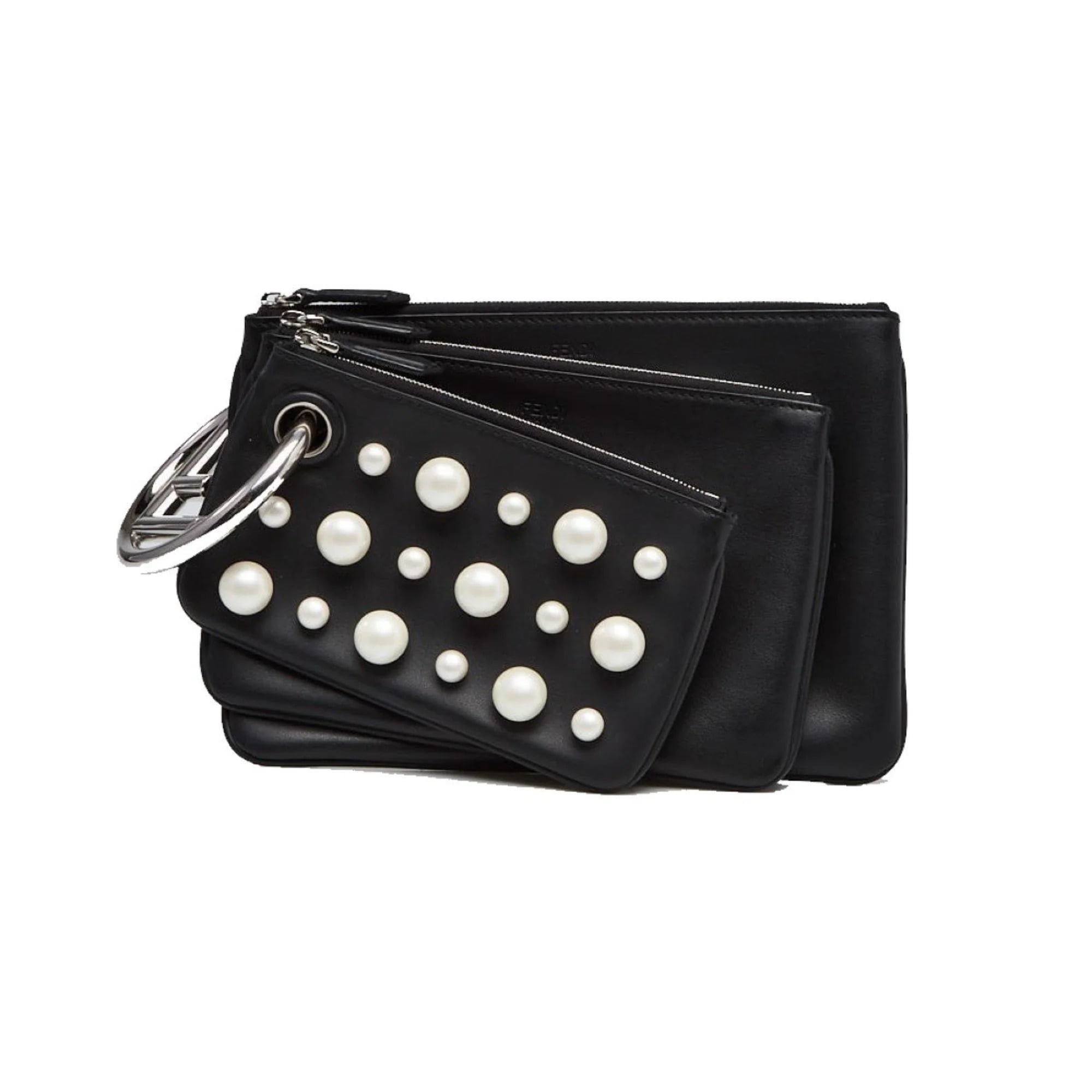 fendi studded clutch