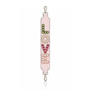 New Fendi Mini Strap You Pink Peonia Multicolor "LOVE" Studded Leather 8AV105