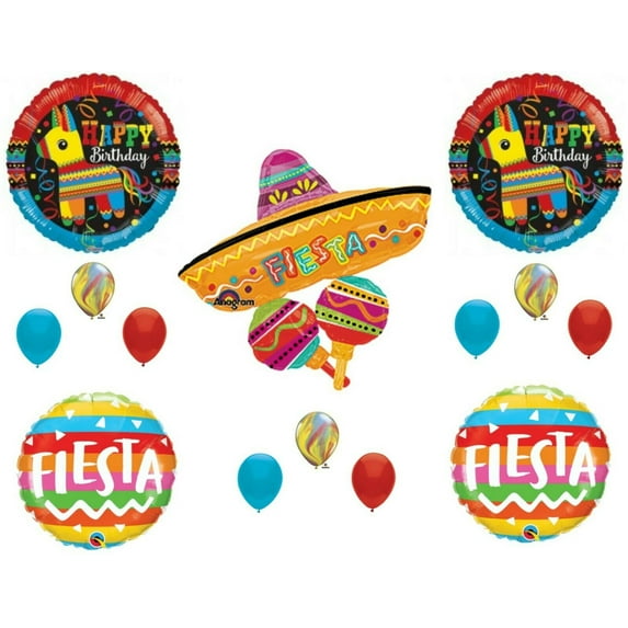 New Fiesta Pinata Sombrero Birthday Party Balloons Decoration Supplies Taco