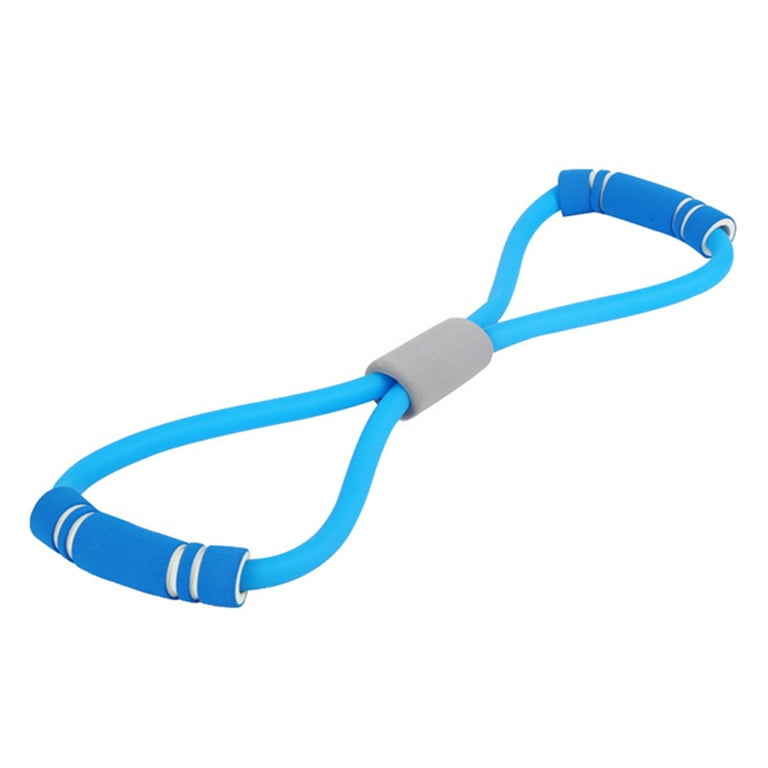 New Figure 8 Tension Rope Blue Resistance Bands Chest Expander Rope 8 Word  Elastic for Yoga Muscle Fitness Exercise New 
