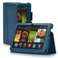thumbnail image 1 of New Fire HD 10 Case (Dark Blue) - Slim Fit Synthetic Leather Folio Case Cover Stand for Amazon Fire HD 10 Inch Tablet 5th Generation 2015 Release with Auto Wake Sleep Feature and Stylus Holder, 1 of 5