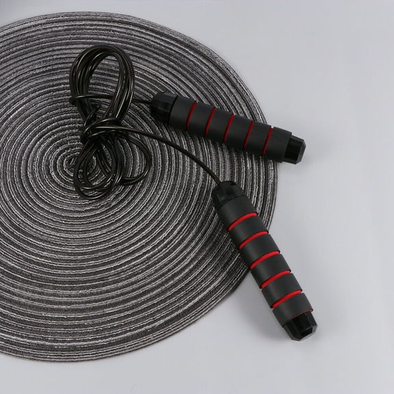 New Fitness Speed Jump Rope Skipping Ropes Pro Ball Bearings Anti-Slip Rope for men women(Black Red)