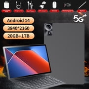 New Flagship Tablet 2026 Android14 Tablet, 14 Inch Tablet,5G Wi-Fi Tablet Computer,2 In 1 Tablet with Keyboard, 20GB RAM 1000GB ROM ,Snapdragon 10-core processor,3840* 2160 IPS,Bluetooth5.0,GPS