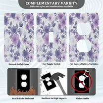 New Flame-Retardant Switch Plate Cover,DIY Wall Plate Decor with Screws,Flowers