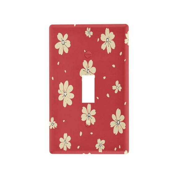 New Flame-Retardant Switch Plate Cover,DIY Wall Plate Decor with Screws,Small Flower Stickers