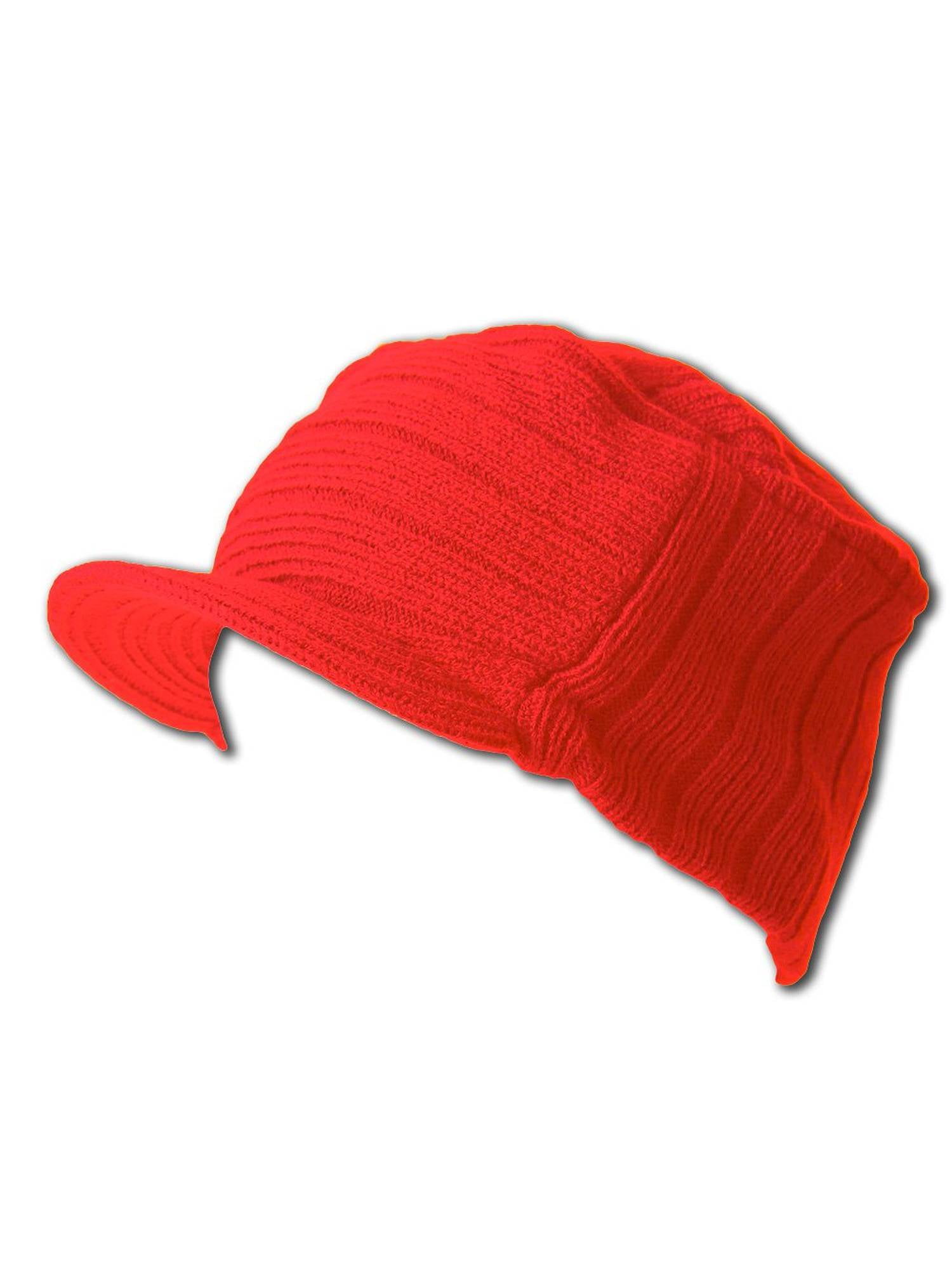 New Flat Top Winter Cap (Red) - Walmart.com