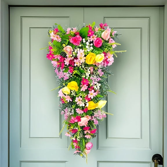 New Flower Garlands Door Decorations Hanging Decorations Forest Style Colorful Flower Garlands Window Displays Wedding Decorations Photography Props