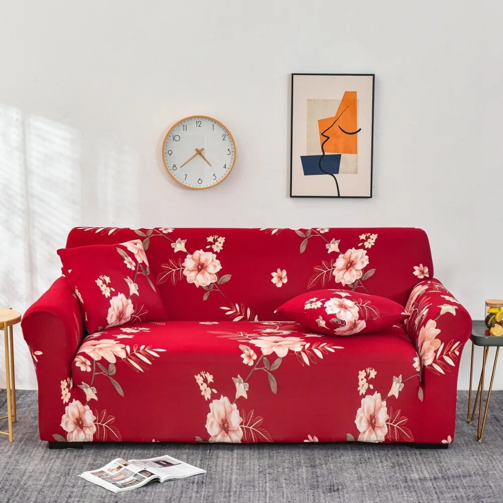 New Flower Print Elastic Sofa Cover Big Sofas All Inclusive L Shape