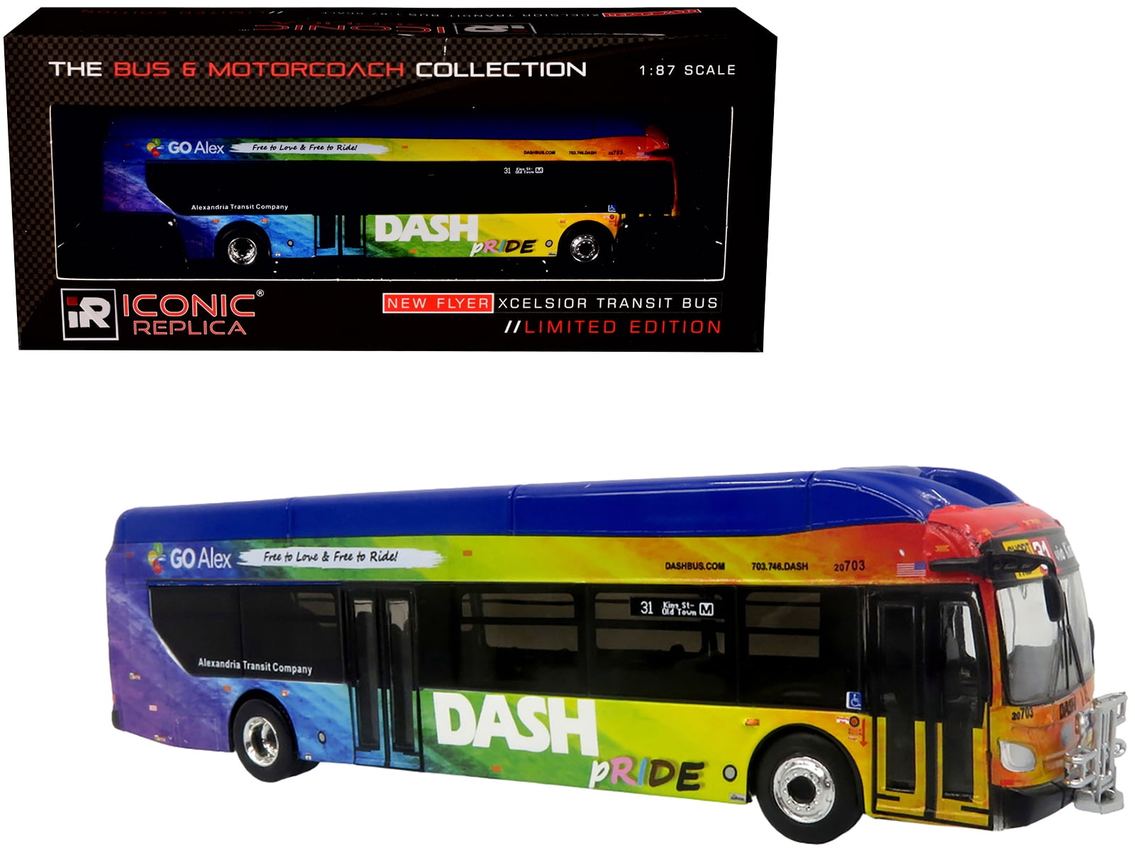 Flyer New BUS GUNKI SPEED HIGH その他 Xcelsior Graphics Rainbow with Blue Bus Transit XN40 その他