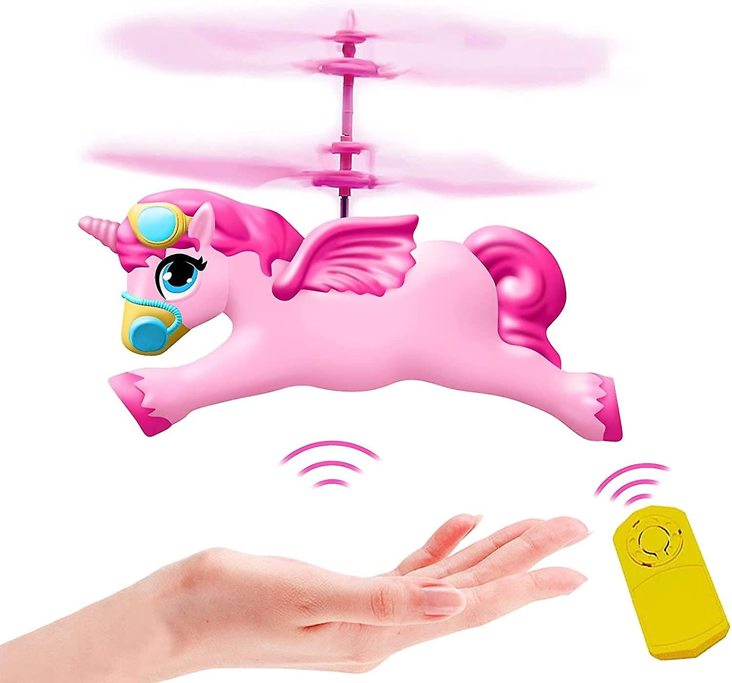 New Flying Fairy Helicopter Toys Gifts , Rc Flying Ball Toys Hand Control Drone (Flying Fairy Unicorn)