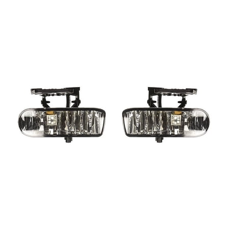 New Fog Light Pair Fits GMC Sierra 1500 1999-2002 Gm2592110 10385055 10385054