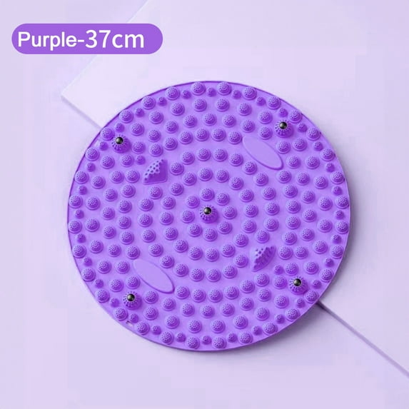 New Foot Yoga Massage Acupressure Board Mat Finger Pressure Board Foot Massage Pad Foot Step Jogging Massage Pad Fitness Pedal (Round-Foot-purple)