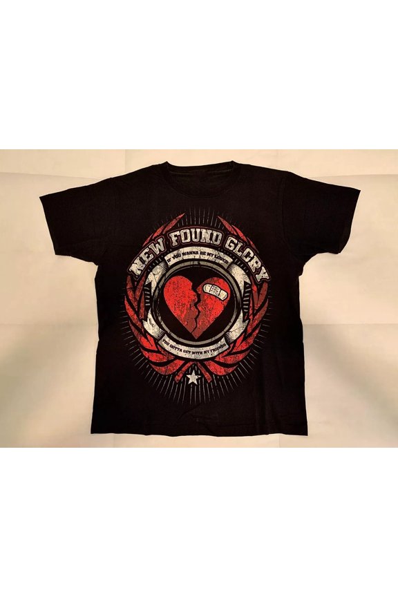 New Found Glory Pop Punk Rock Band NFG Broken Heart Star T-Shirt
