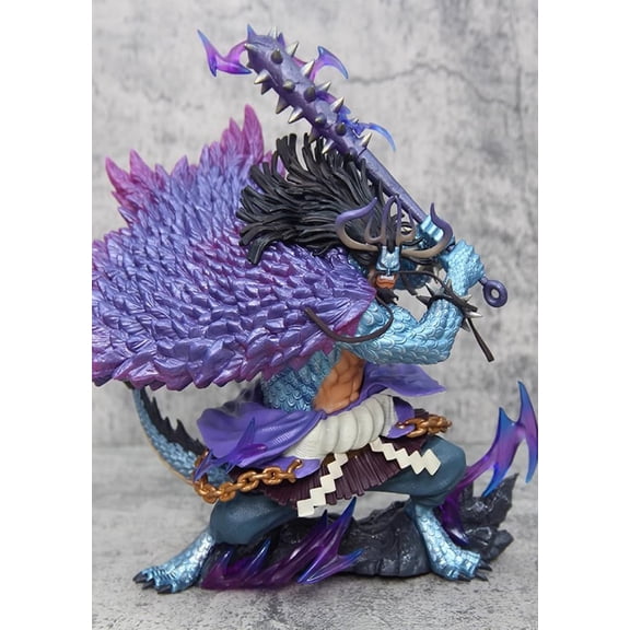 New Four Emperors Kaido (blue combat Ver) Character Anime Model Statue Action Figures Desktop Ornament Popular Decorations Fan Souvenirs Creative Gift Collectable