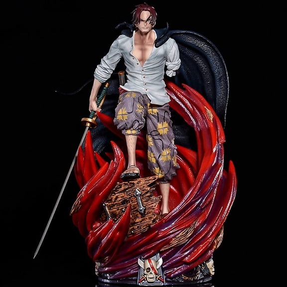New Four Emperors Shanks 39cm/15.3inch Character Anime Statue Figure Desktop Ornament Popular Decorations Fan Souvenirs Creative Gift Collection