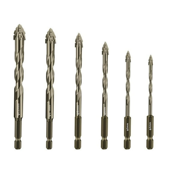 New Four Flute Sawtooth Eccentric Drill Bit Set with High Performance and Durable Design for Multiple Materials with Various Sizes