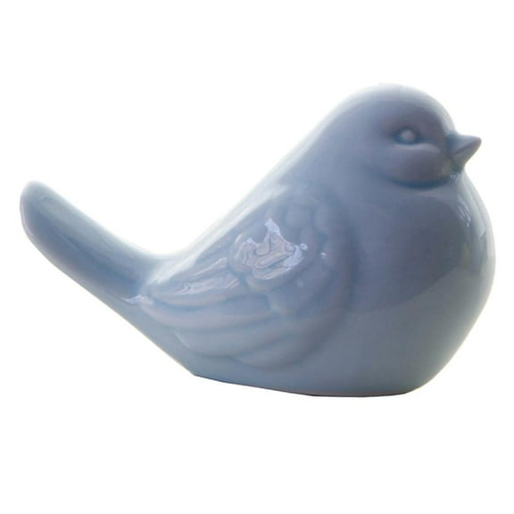 New French Bird Figurine Decorative Blue Glazed Ceramic Bird Figurine, Bird Statue, Bird Sculpture home and garden Wedding Decor
