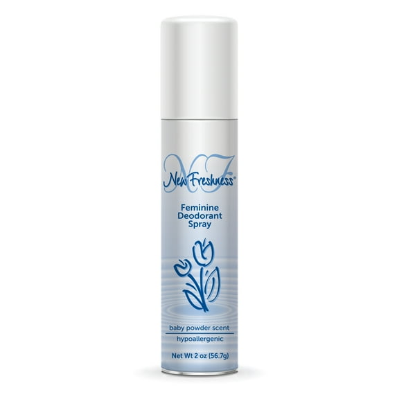 New Freshness Feminine Deodorant Spray, Baby Powder, 2 Oz