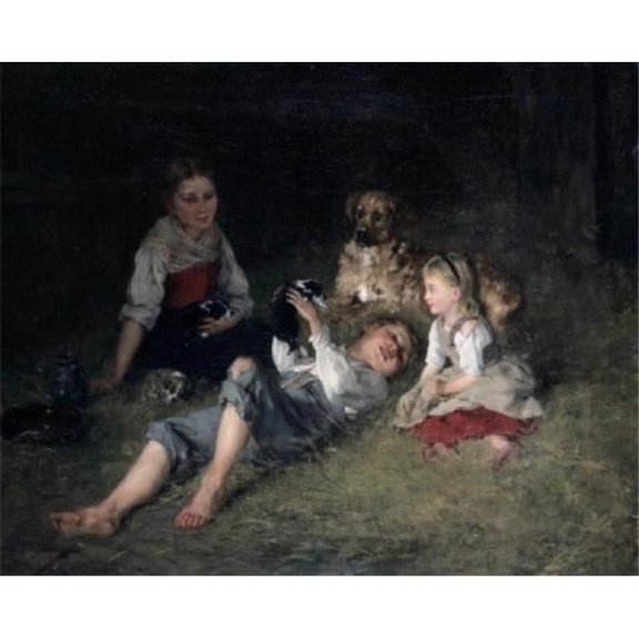 New Friends by Alfons Spring 1843-1908 Poster Print - 18 x 24 in.
