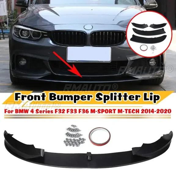 New Front Bumper Lip Spoiler Diffuser Splitters Aprons Guard Trim For BMW 4 Series F32 F33 F36 M-SPORT M-TECH 2014-2020 Body Kit