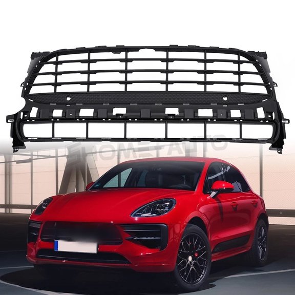 New Front Center Black Bumper Grille For 2019 2020 2021 Porsche Macan