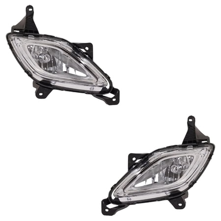 New Front Left and Front Right Fog Light Compatible With Hyundai Genesis 5.0 R-Spec Genesis 4.6 2011-2013 By HY2592149 HY2593149 922013M210 922023M210