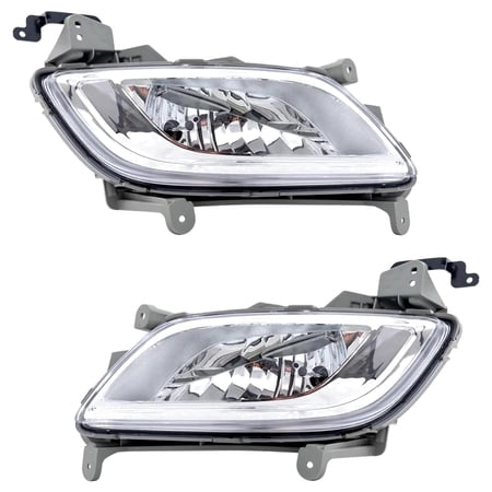 New Front Left and Front Right Fog Light Compatible With Hyundai Veloster Turbo 4 Cyl 1.6L Veloster Turbo R-Spec 4 Cyl 1.6L 2012-2017 By 922022V000 922012V000 HY2592152 HY2593152