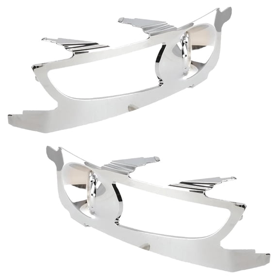 Pair Front Fog Light Trim Bezel Set Chrome Compatible with 2008-2013 Buick Enclave Base 3.6L (12-13) CX 3.6L (08-11) CXL (08-11) V6 LLT LFX GM2599108 25878271 25878272 GM2598108